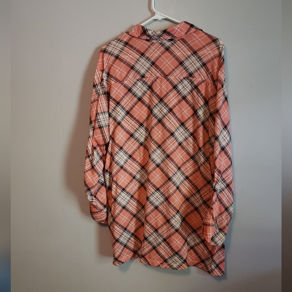 French Laundry button up pink flannel shirt 2X - Picture 4 of 5